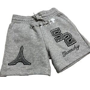 NWT Givenchy Kids Light Gray Shorts with Black Detailing Size 4